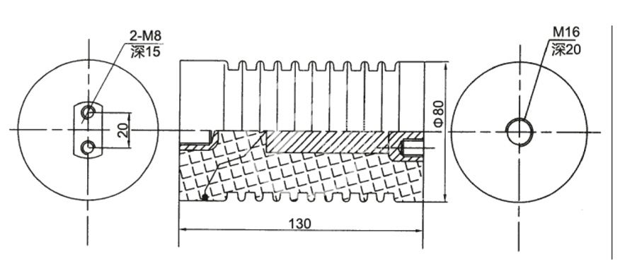 085_带电显示绝缘子 CGQ7-10_2_第26页_XGN68-12型高压真空开关柜配套件.jpg